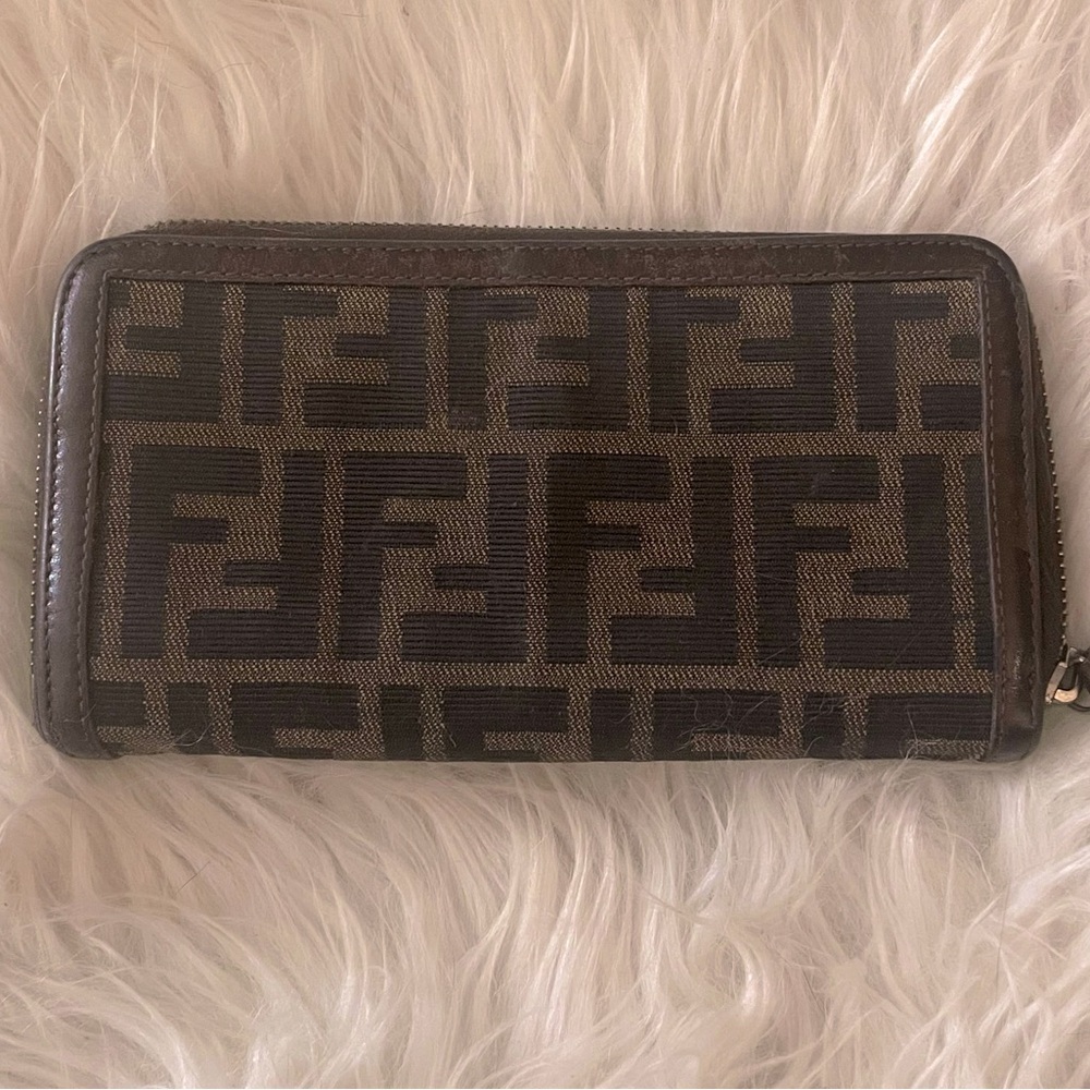 Fendi Zucca Long Zippy Wallet